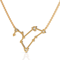 0.4CT Leo Zodiac Round Lab Diamond Chain Pendant