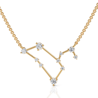 0.4CT Leo Zodiac Round Lab Diamond Chain Pendant