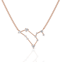 0.4CT Leo Zodiac Round Lab Diamond Chain Pendant