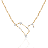 0.4CT Leo Zodiac Round Lab Diamond Chain Pendant