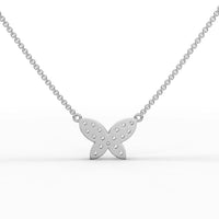 0.52CT Round Lab Diamond Butterfly Chain Pendant