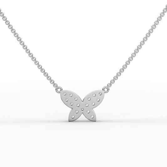 0.52CT Round Lab Diamond Butterfly Chain Pendant