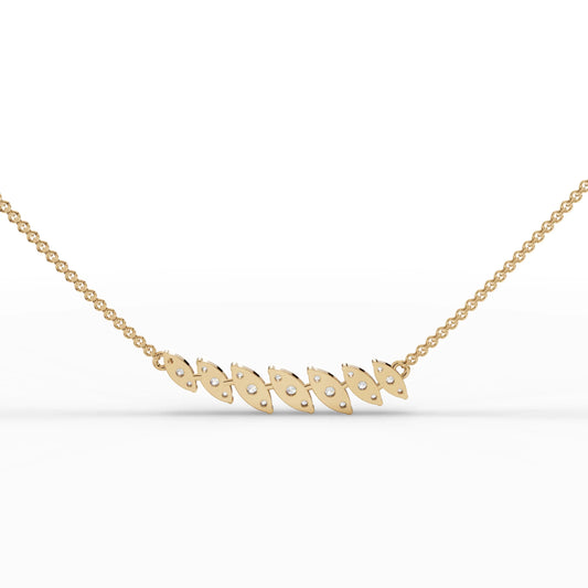 0.53CT Round Lab Diamond Leaf Chain Pendant