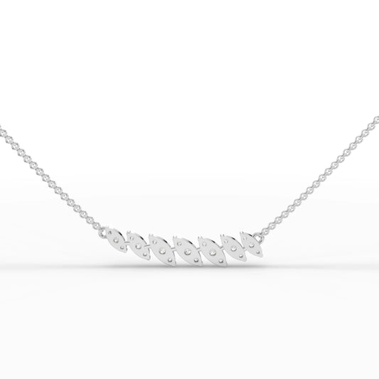 0.53CT Round Lab Diamond Leaf Chain Pendant