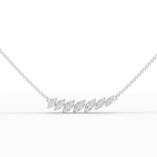 0.53CT Round Lab Diamond Leaf Chain Pendant