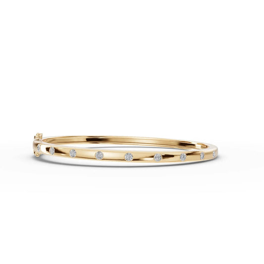 0.54CT Round Lab Diamond Premium Bangle Bracelet