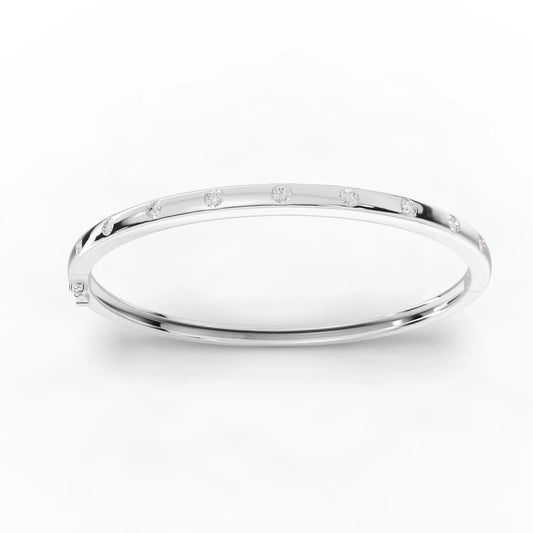 0.54CT Round Lab Diamond Premium Bangle Bracelet