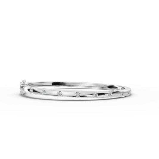 0.54CT Round Lab Diamond Premium Bangle Bracelet