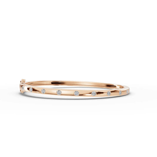 0.54CT Round Lab Diamond Premium Bangle Bracelet