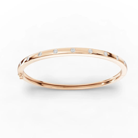 0.54CT Round Lab Diamond Premium Bangle Bracelet