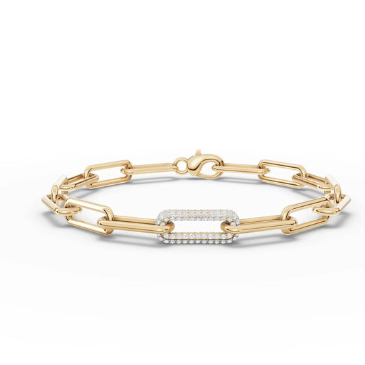 0.58CT Round Lab Diamond Chain Link Bracelet