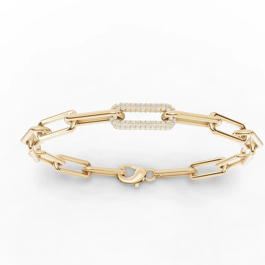 0.58CT Round Lab Diamond Chain Link Bracelet