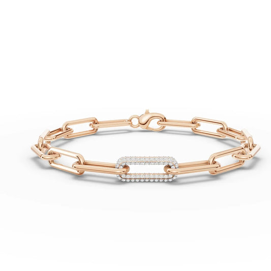 0.58CT Round Lab Diamond Chain Link Bracelet