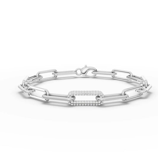0.58CT Round Lab Diamond Chain Link Bracelet
