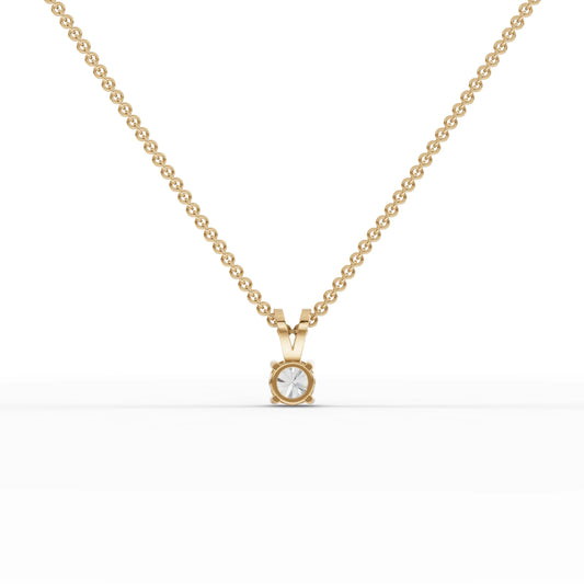 0.5CT Round Lab Diamond V-Bail Solitaire Pendant