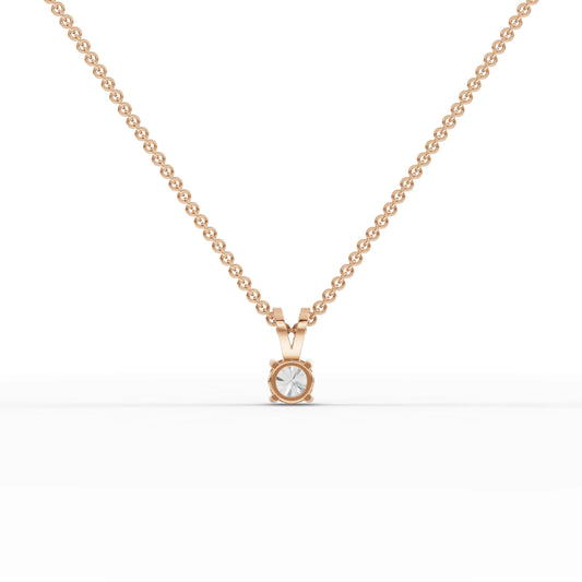 0.5CT Round Lab Diamond V-Bail Solitaire Pendant