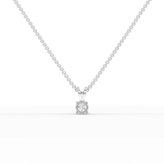 0.5CT Round Lab Diamond V-Bail Solitaire Pendant