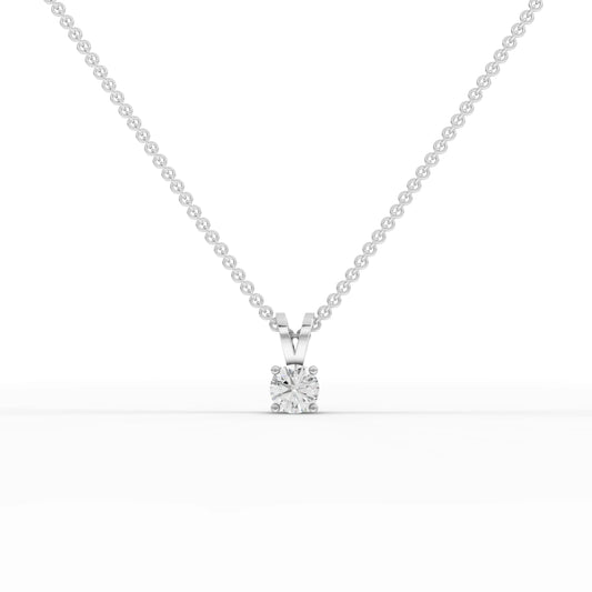 0.5CT Round Lab Diamond V-Bail Solitaire Pendant