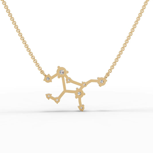 0.62CT Virgo Zodiac Round Lab Diamond Chain Pendant