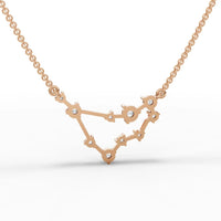 0.63CT Capricon Zodiac Round Lab Diamond Chain Pendant