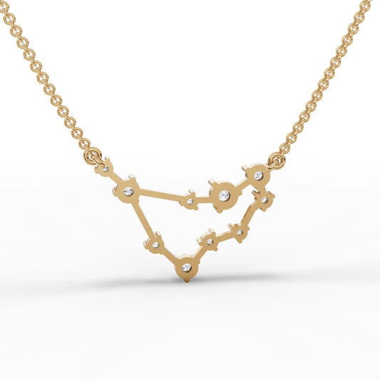 0.63CT Capricon Zodiac Round Lab Diamond Chain Pendant