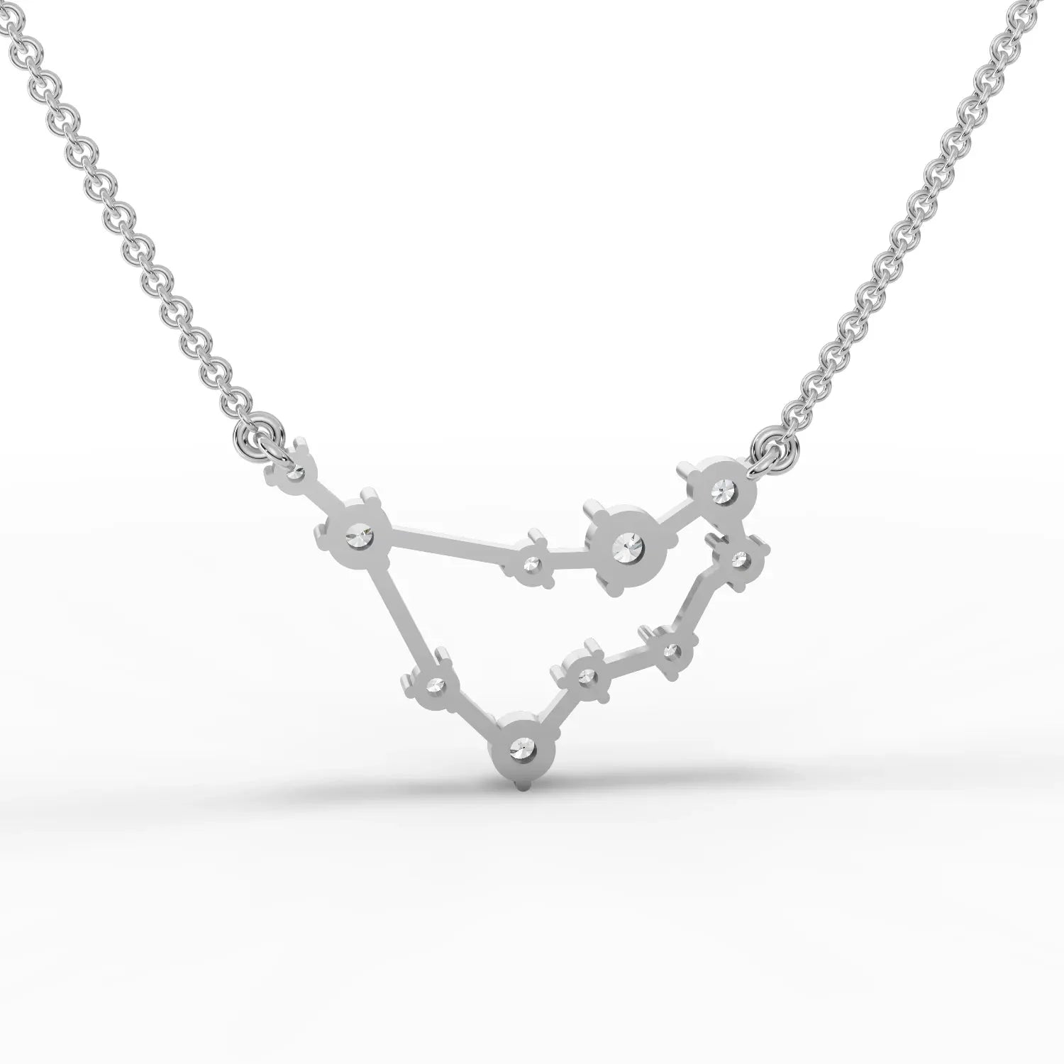 0.63CT Capricon Zodiac Round Lab Diamond Chain Pendant