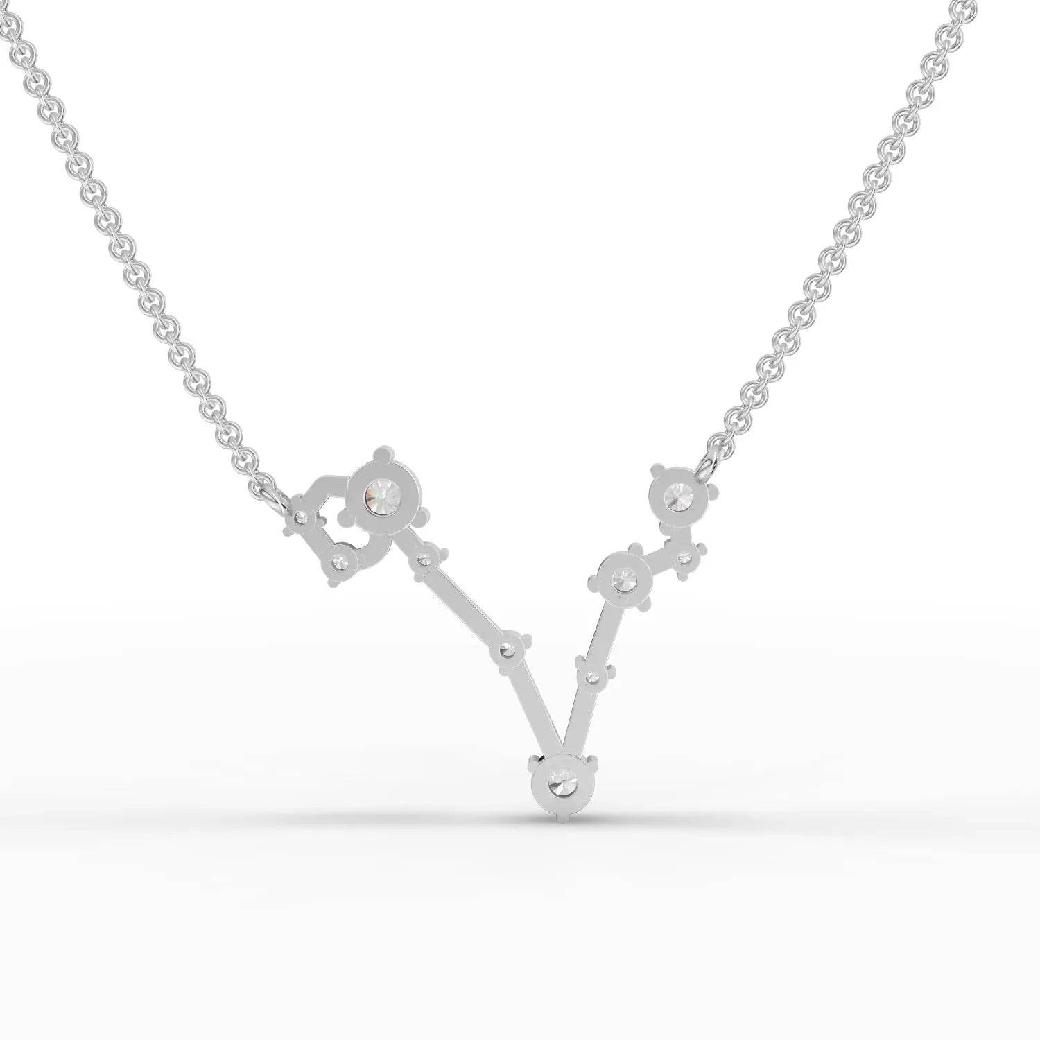 0.64CT Pisces Zodiac Round Lab Diamond Chain Pendant