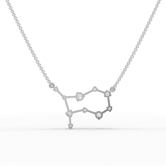 0.6CT Gemini Zodiac Round Lab Diamond Chain Pendant