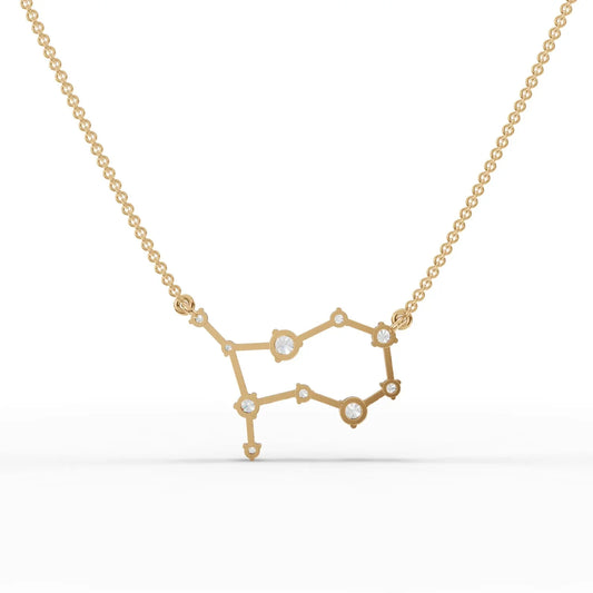 0.6CT Gemini Zodiac Round Lab Diamond Chain Pendant