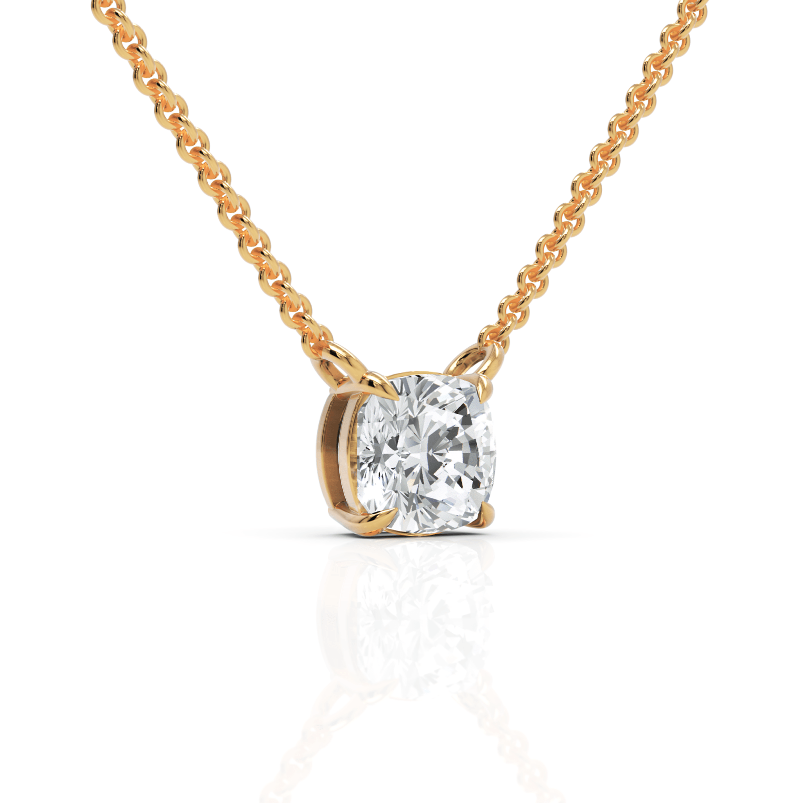 0.75CT Cushion Lab Diamond Solitaire Pendant