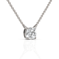 0.75CT Cushion Lab Diamond Solitaire Pendant