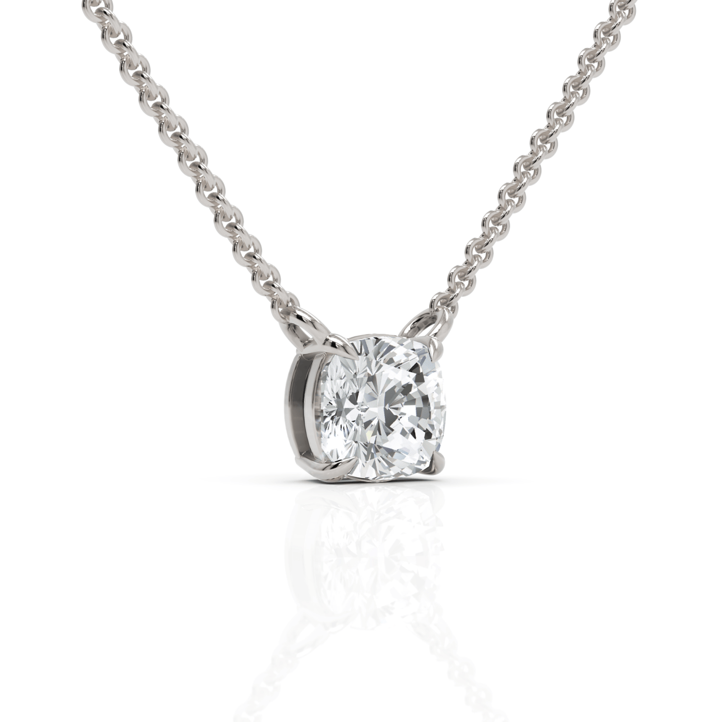 0.75CT Cushion Lab Diamond Solitaire Pendant