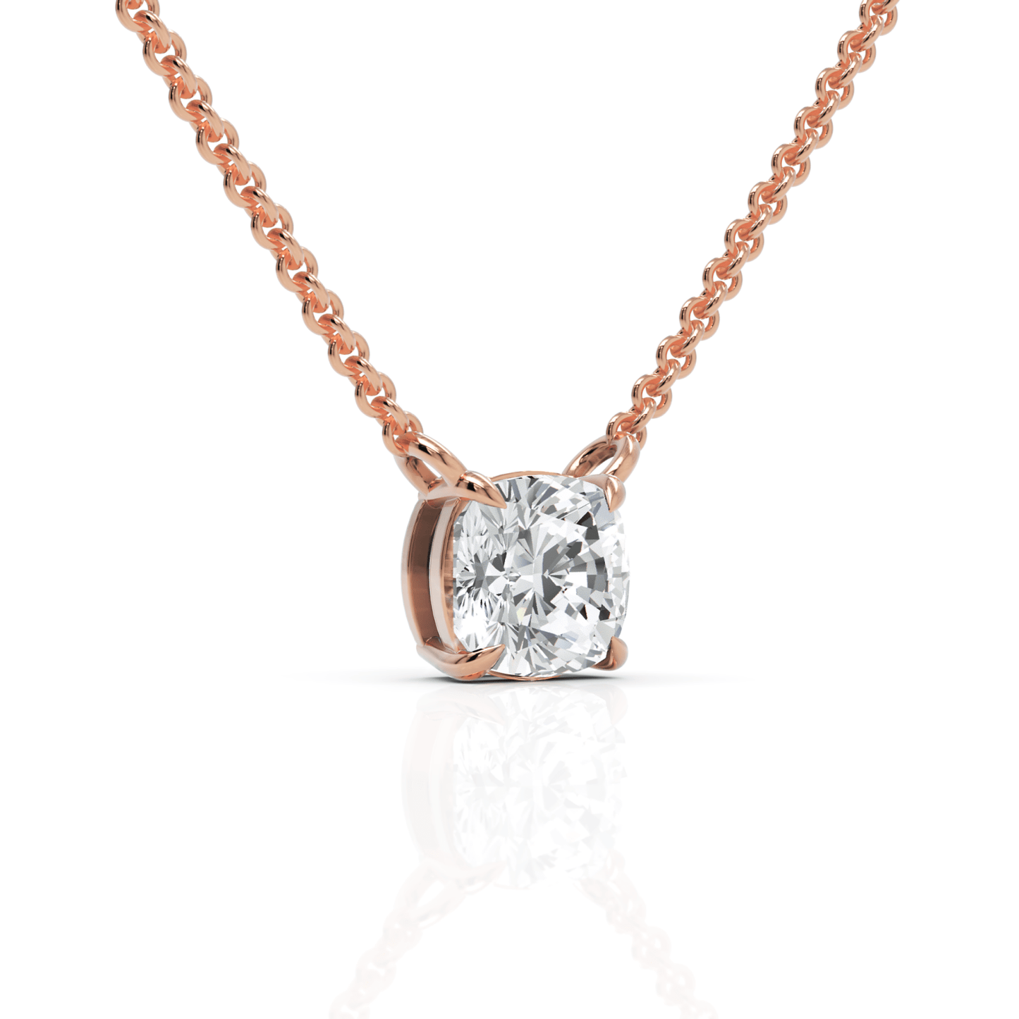 0.75CT Cushion Lab Diamond Solitaire Pendant