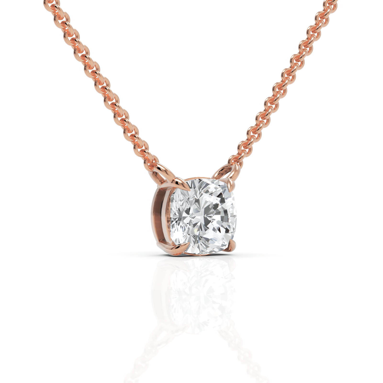 0.75CT Cushion Lab Diamond Solitaire Pendant
