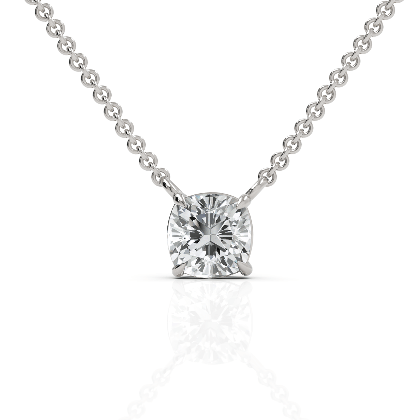 0.75CT Cushion Lab Diamond Solitaire Pendant
