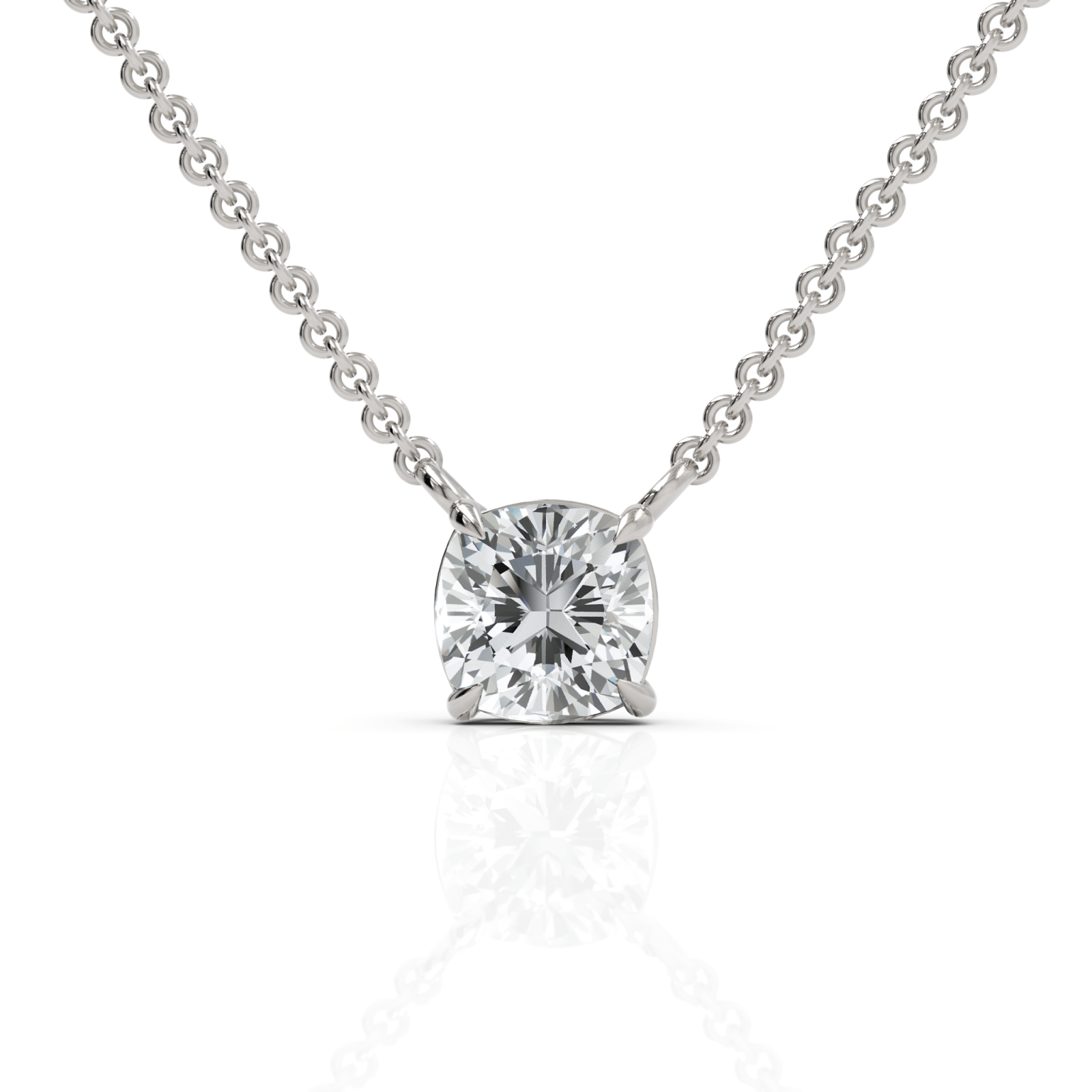 0.75CT Cushion Lab Diamond Solitaire Pendant