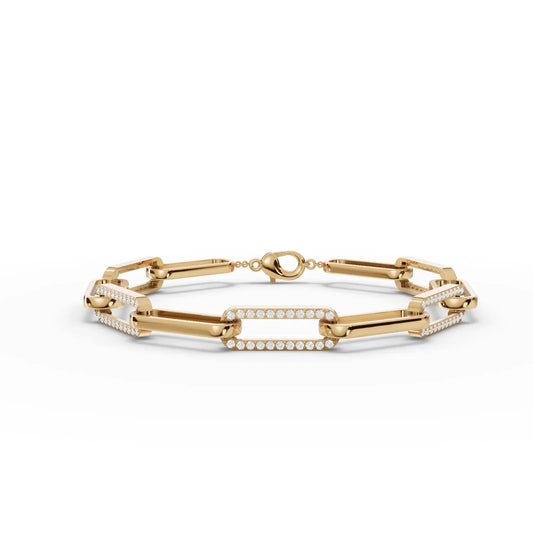 0.88CT Round Lab Diamond Radiant Link Bracelet