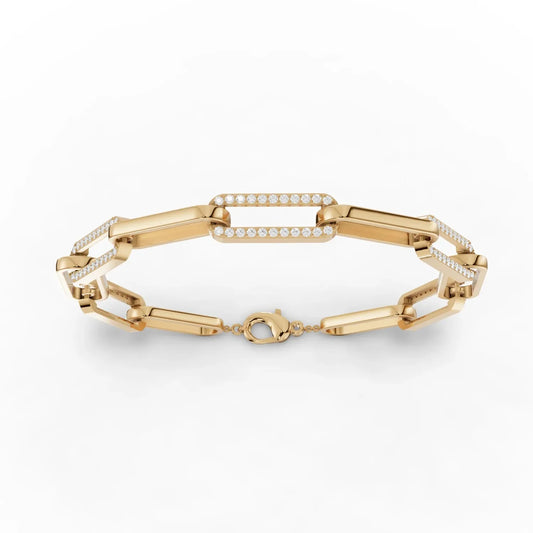 0.88CT Round Lab Diamond Radiant Link Bracelet