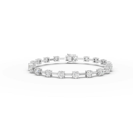 10CT Round Lab Diamond Station Tennis Bracelet