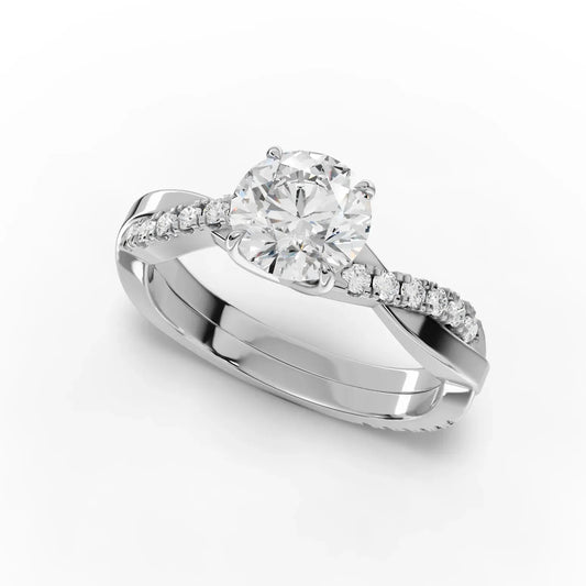 1.24CT Round Lab Diamond Engagement Ring
