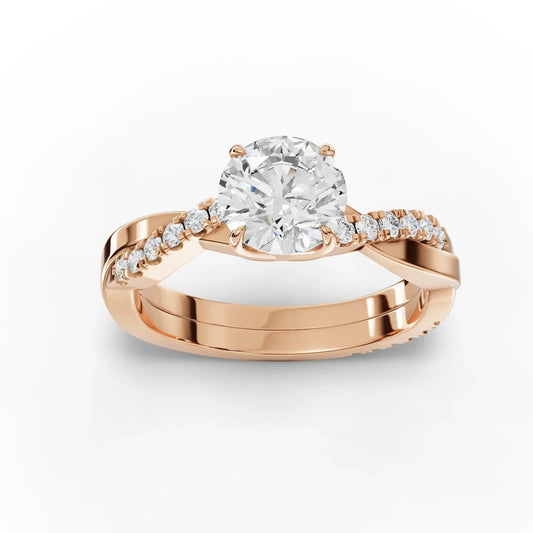 1.24CT Round Lab Diamond Engagement Ring