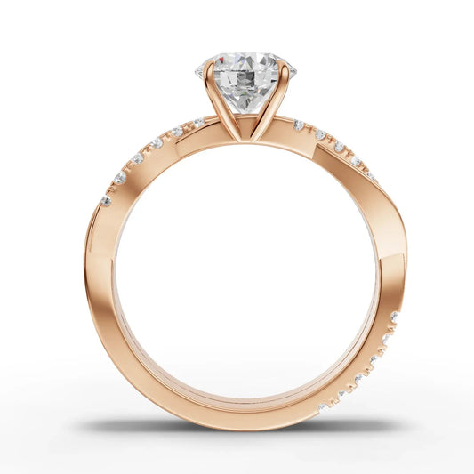 1.24CT Round Lab Diamond Engagement Ring