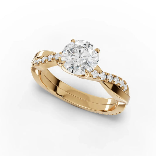 1.24CT Round Lab Diamond Engagement Ring