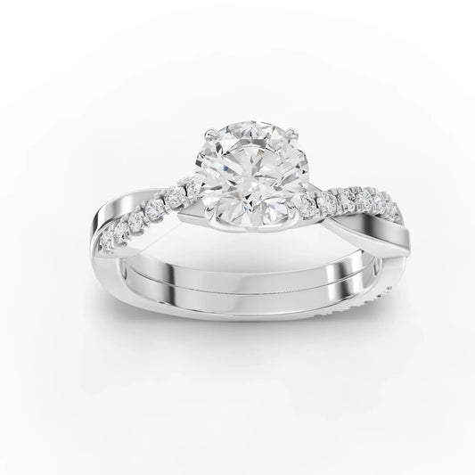 1.24CT Round Lab Diamond Engagement Ring