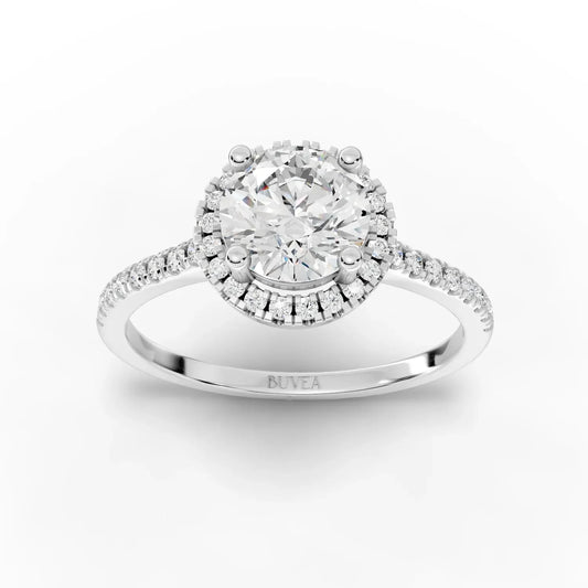 1.25CT Round Lab Diamond Premium Halo Acccent Ring