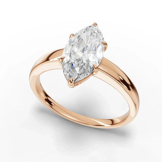 1.5CT Marquise Lab Diamond Classic Solitaire Ring