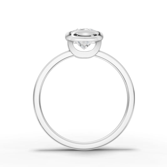 1.5CT Oval Lab Diamond Classic Solitaire Engagement Ring