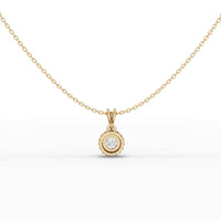 1.5CT Round Lab Diamond Halo Pendant