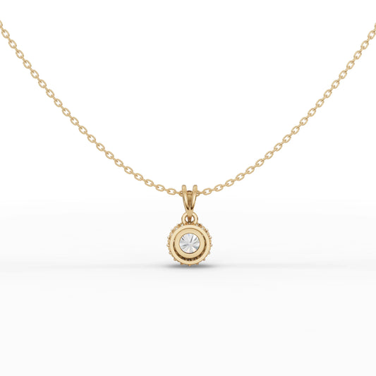 1.5CT Round Lab Diamond Halo Pendant