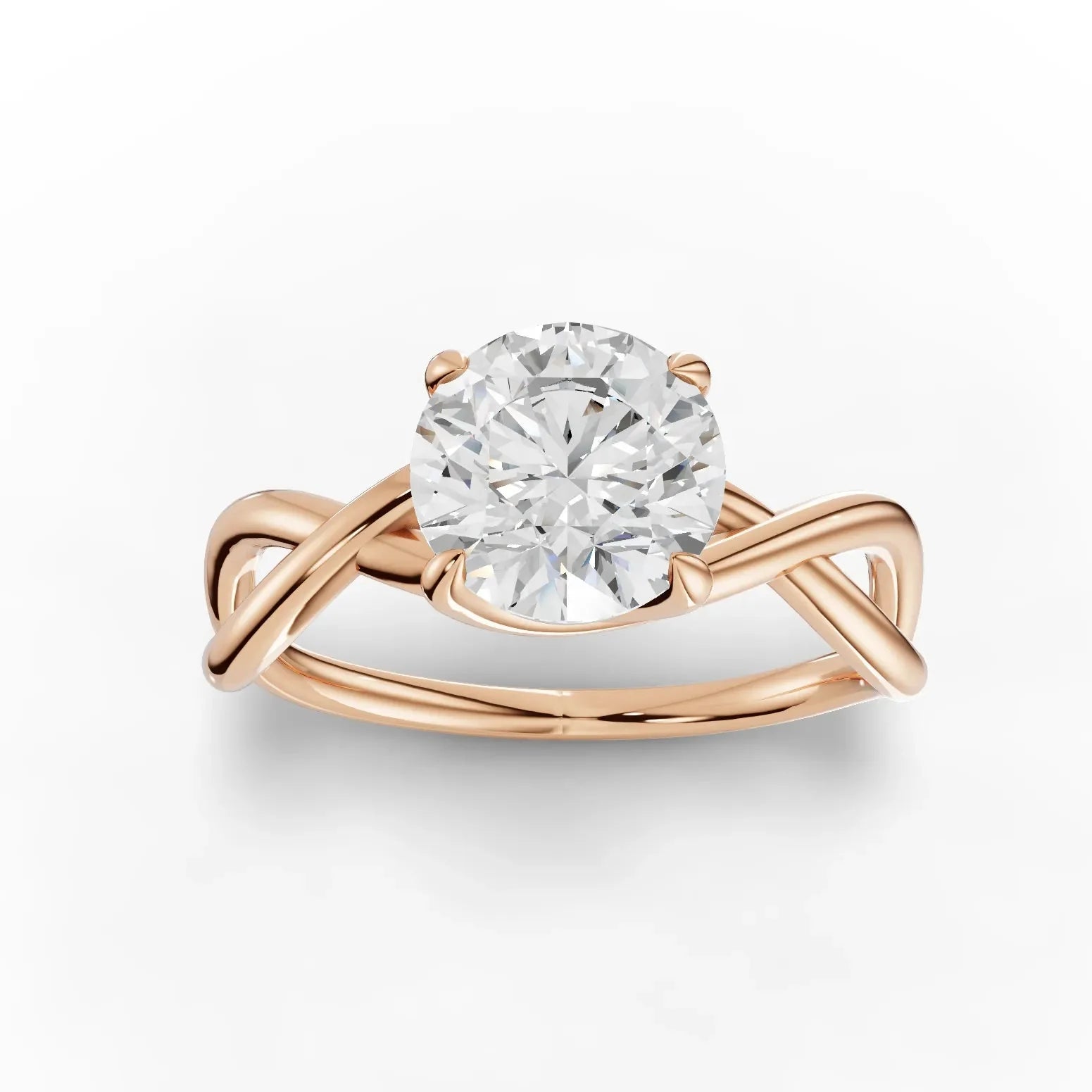 1.5CT Round Lab Diamond Solitaire Engagement Ring